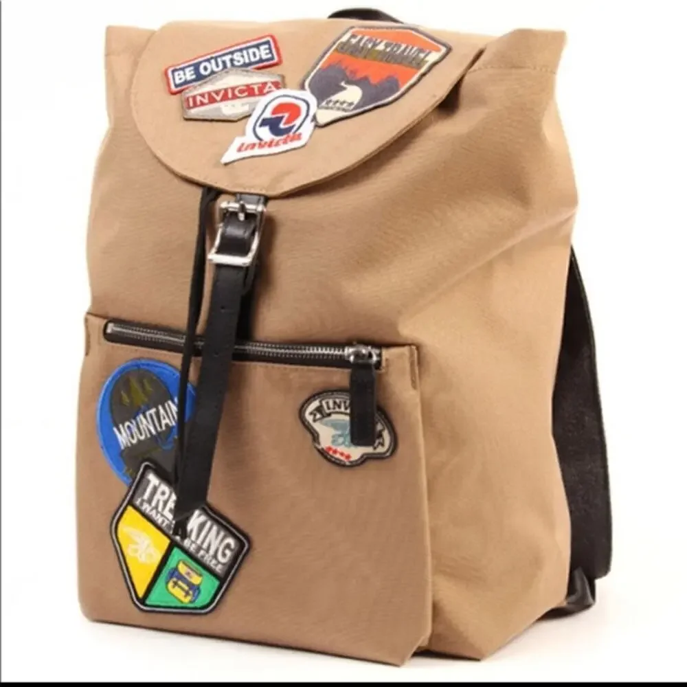 INVICTA BAGS Alpino Heritage Patch Tan Backpack NWT
